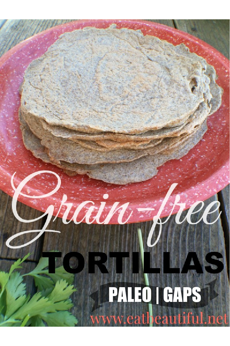 an orange platter or stacked chia-flax tortillas