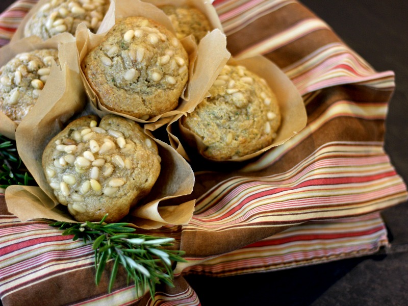 Rosemary-Pine Nut Muffins {with COCOA BUTTER}- Paleo & GAPS
