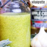 small bottle of fresh herb vinaigrette that's whole30 paleo and gaps