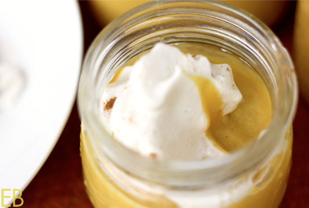 Pumpkin Custard in a jar! These are great for Paleo/healthy, Traditional back to school lunches! You can line up the jars in your fridge to grab them when you need them! Nourishing and delicious! #paleo #lunch #lunchbox #healthy #schoollunch #lunches #school #grabngo #grabandgo #pumpkin #custard