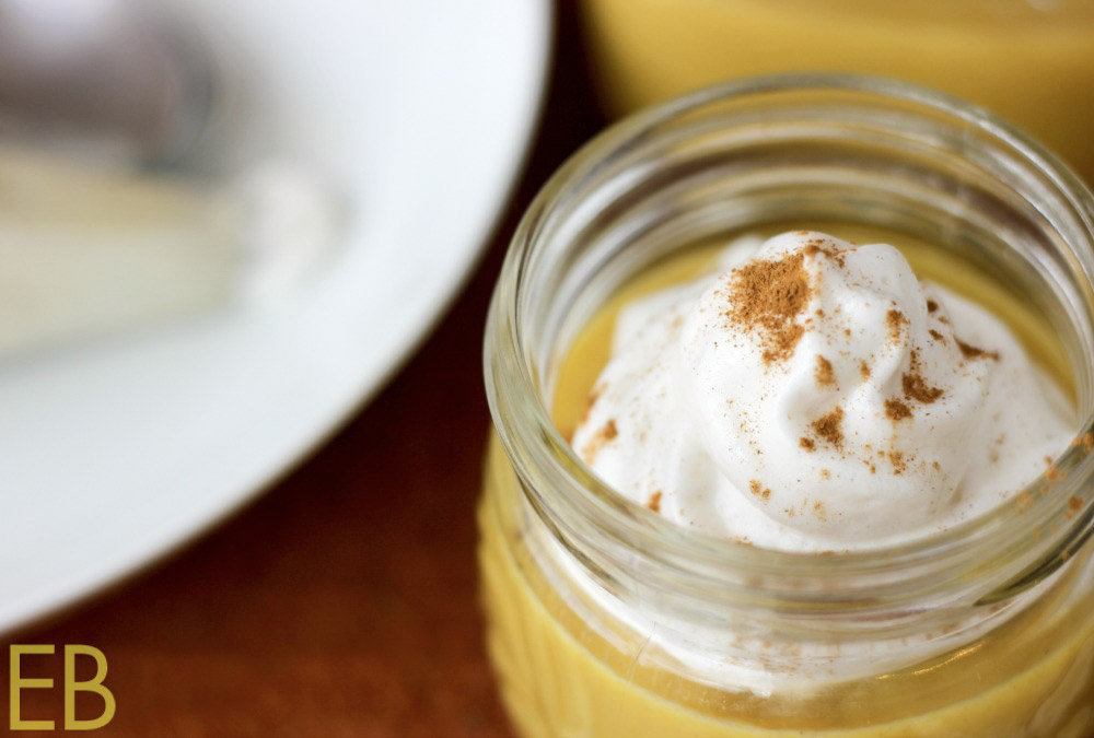 Pumpkin Custard in a jar! These are great for Paleo/healthy, Traditional back to school lunches! You can line up the jars in your fridge to grab them when you need them! Nourishing and delicious! #paleo #lunch #lunchbox #healthy #schoollunch #lunches #school #grabngo #grabandgo #pumpkin #custard