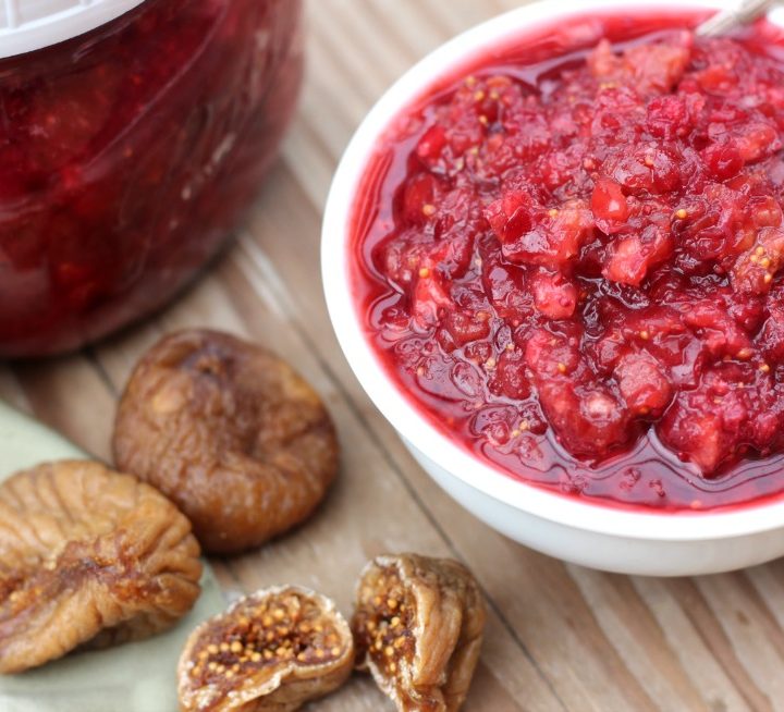 Fermented Cranberry Sauce with figs, citrus and cloves~ a lovely addition to any holiday table...or even a special condiment for sandwiches and weekday dinners, with two tips for easy fermenting.