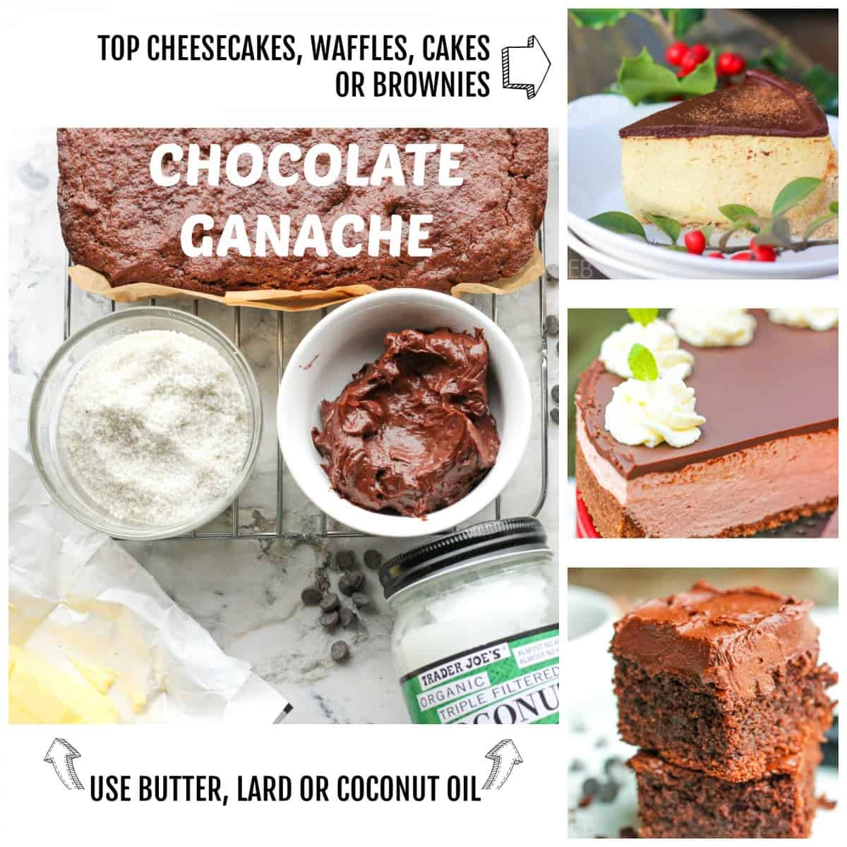 chocolate ganache collage