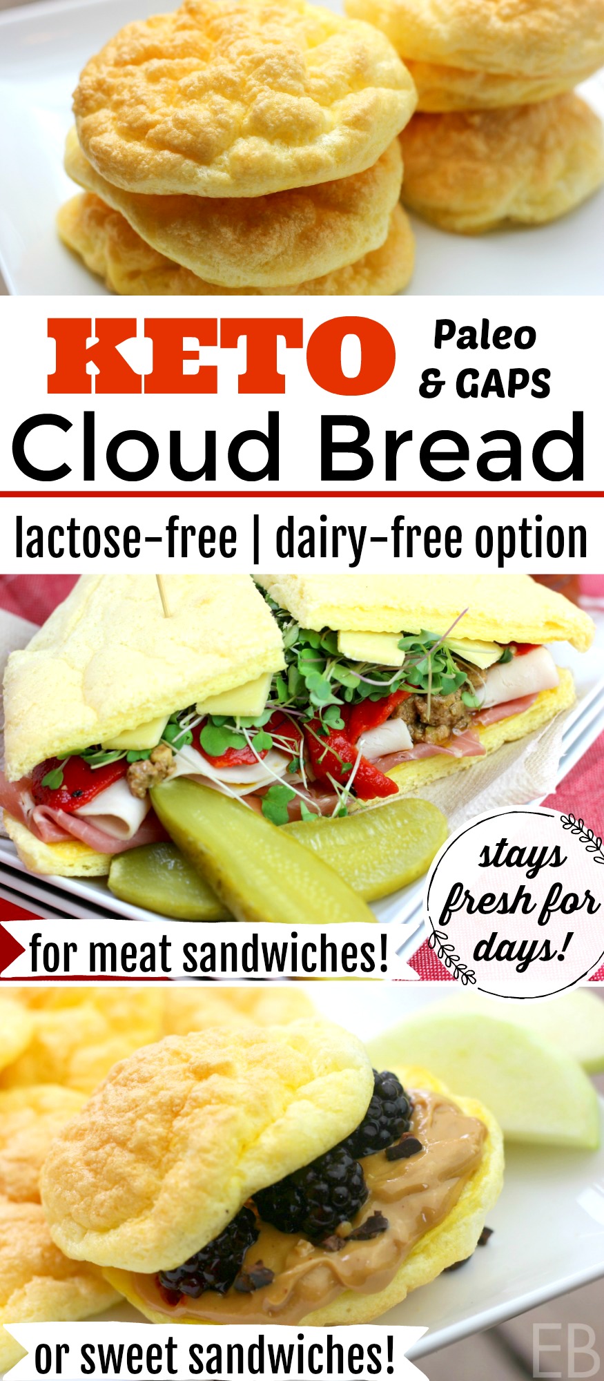 *Cloud Bread* KETO, Paleo, GAPS (dairyfree option) Eat Beautiful