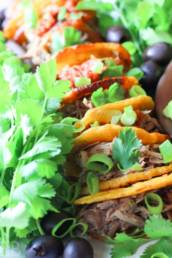 Paleo & AIP Taco Shells: made with just 3 ingredients! You'll LOVE having a taco feast that's better than corn! #paleotacos #aiptacos #paleomexicanfood #aipmexicanfood #plantains #paleotortillas #aiptortillas (Recipe contributed by Tiffany Firestone: http://theurbanpaleohomestead.com/plaintain-taco-shells-empowered-by-real-foods-featured-recipe/)
