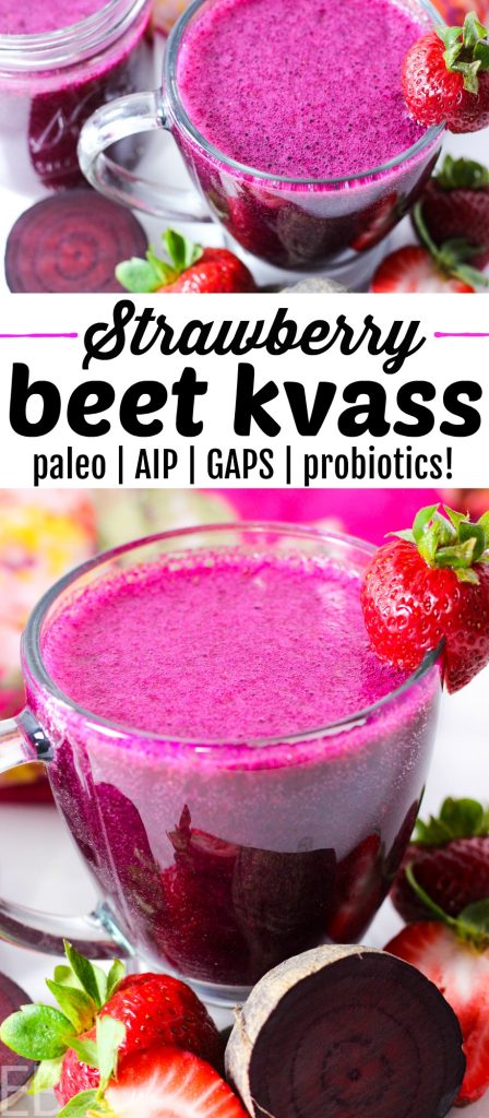 Strawberry-Beet Kvass {Paleo, AIP, GAPS, probiotics!} #kvass #probiotics #drinks #aip #paleo #gapsdiet