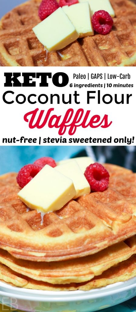 Keto Coconut Flour Waffles nut-free, GAPS, Low-carb, Paleo - Eat