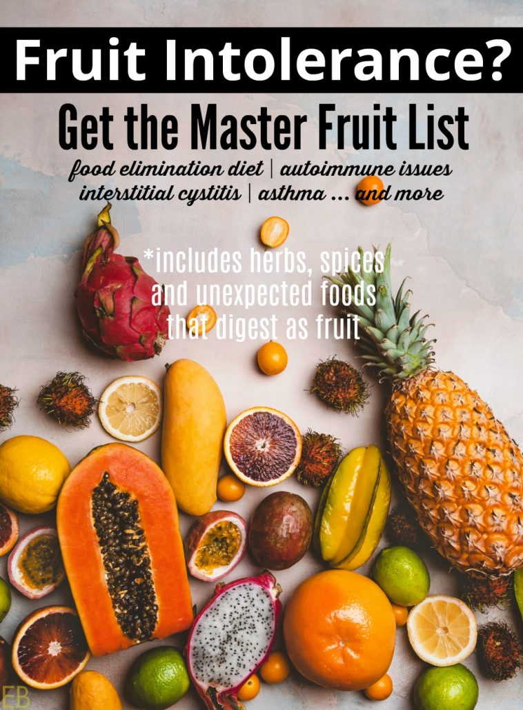 Master *Fruit* List for a Food Intolerance Elimination Diet Eat Beautiful