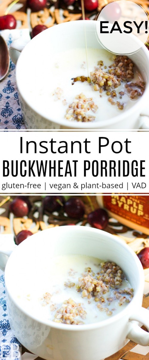 bowl of instant pot buckwheat porridge