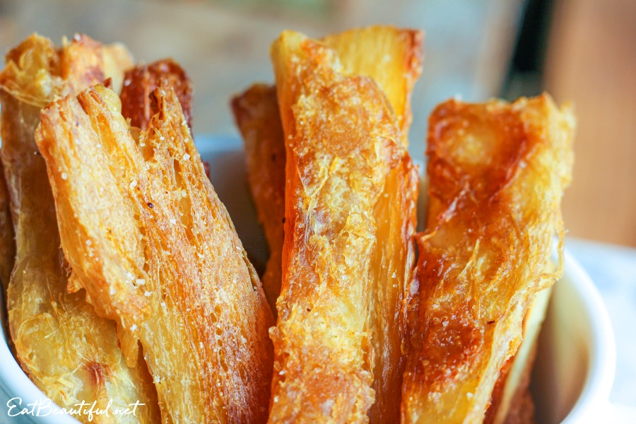 aip cassava fries in a dish