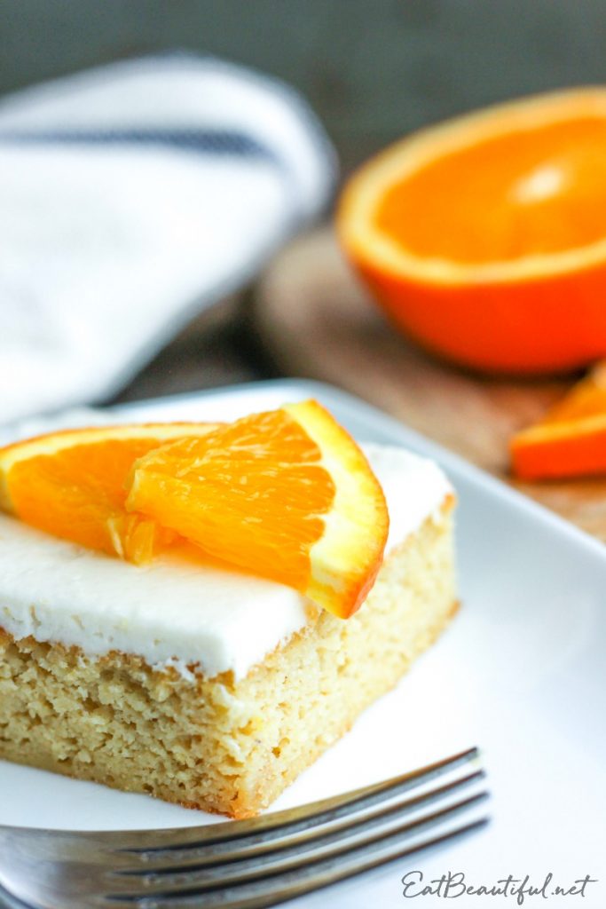 Keto Orange Creamsicle Cake (nutfree, dairyfree option) Eat Beautiful