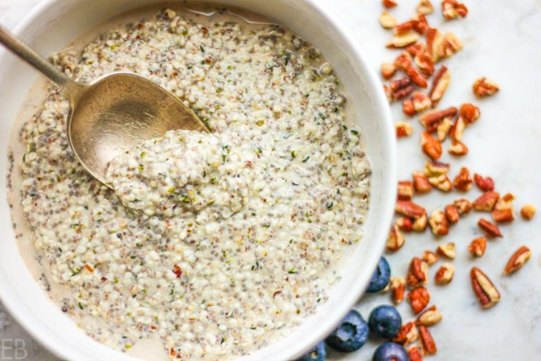 Low Carb Keto Overnight Hemp Oatmeal (3g net carbs) Eat Beautiful