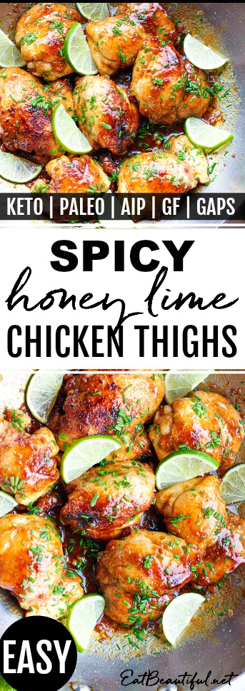 Spicy Honey Lime Chicken Thighs Keto Paleo AIP GAPS Eat Beautiful