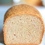 cross section look inside the loaf of gluten-free rice bread