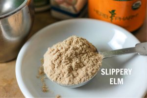 a heaping tablespoon of slippery elm