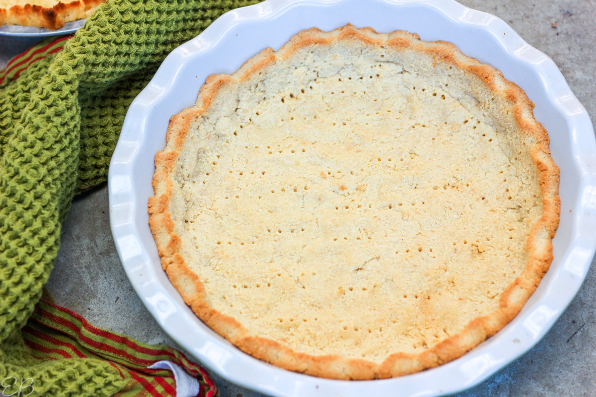 side view of almond flour pie crust