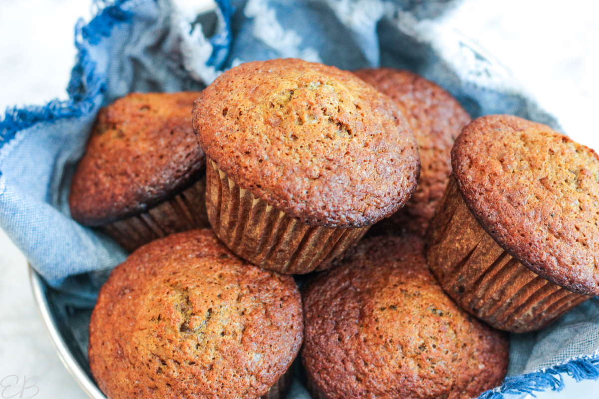 a bowl full of tiger nut bran muffins