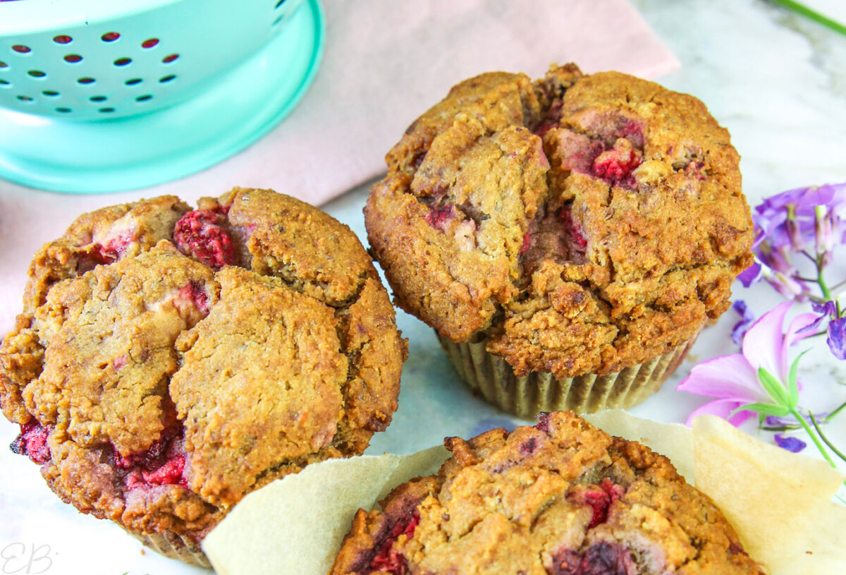 mounded strawberry muffins