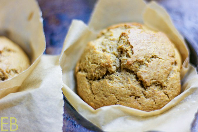 up close image of butternut squash muffin