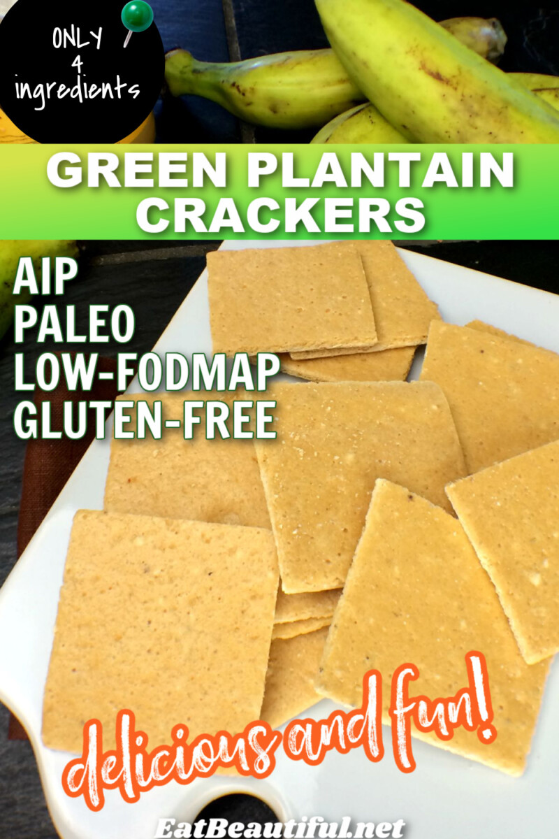 green plantain crackers photo with recipe title