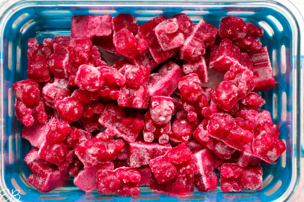 frozen cranberry gummy bears