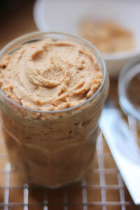 fermented peanut butter in jar