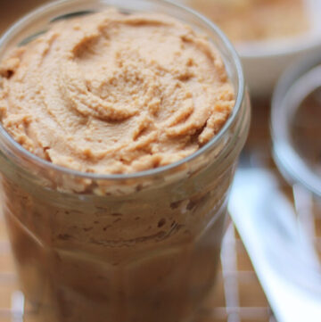 fermented peanut butter in jar