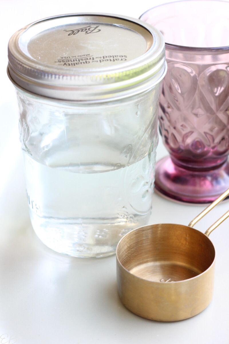 jar of silver and measuring cup