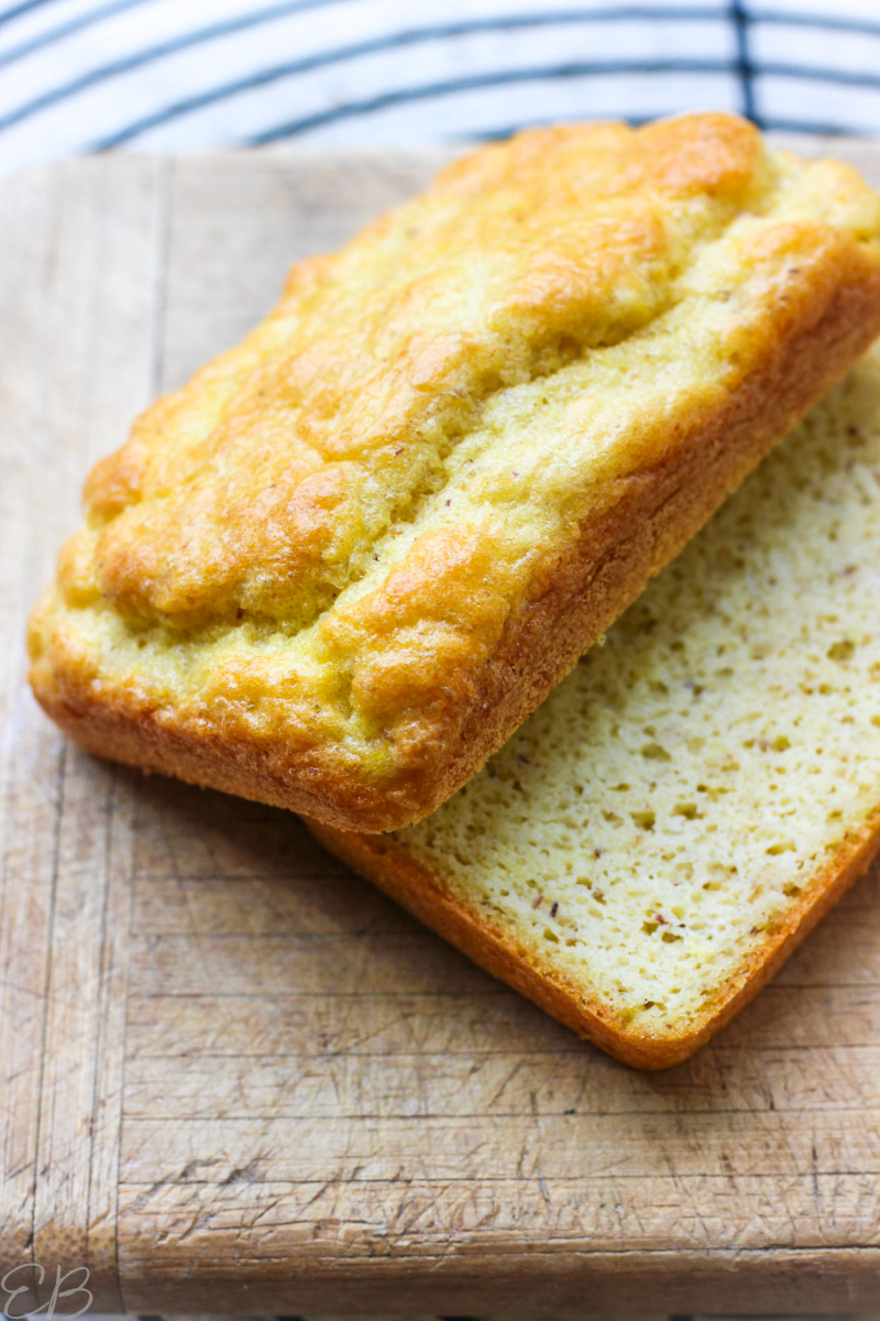 sliced open loaf of 90 second keto white bread