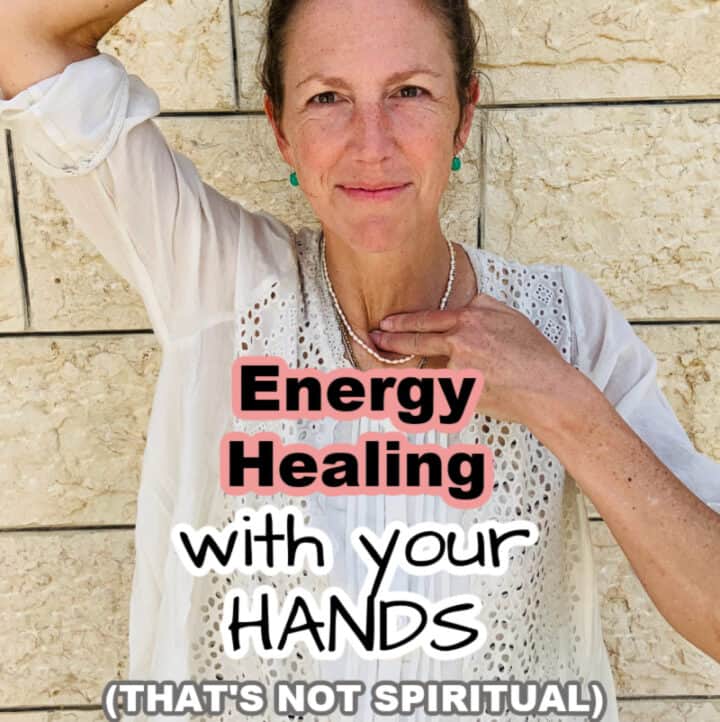 energy healing with your hands and photo of the process