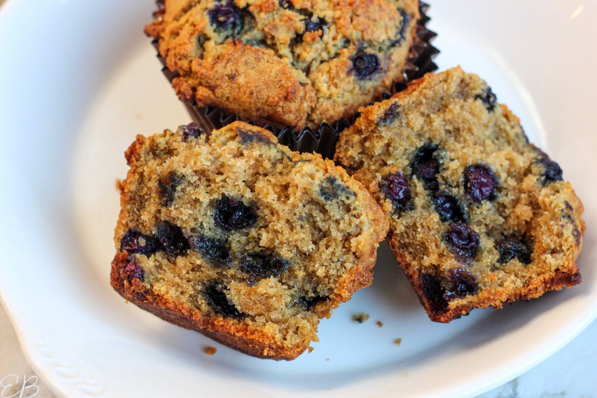 inside of AIP Blueberry Muffins