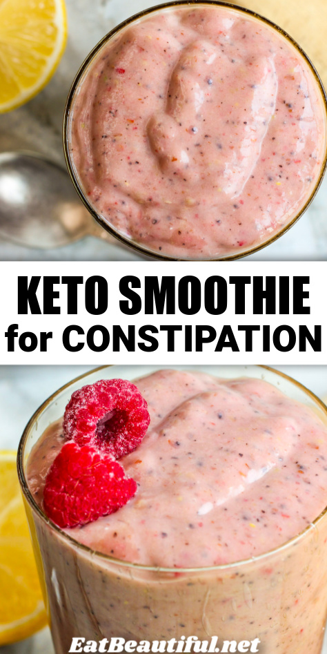 2 photos of the keto smoothie for constipation