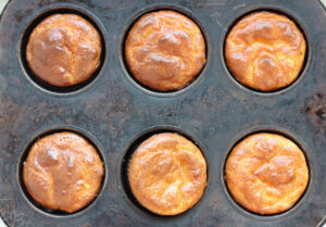 baked completed muffins in muffin tin