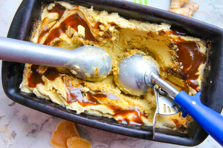 Spicy Ginger Swirl Ice Cream (Gingerbread Ice Cream!, Paleo, AIP, Keto