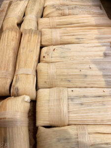 tamales lined up