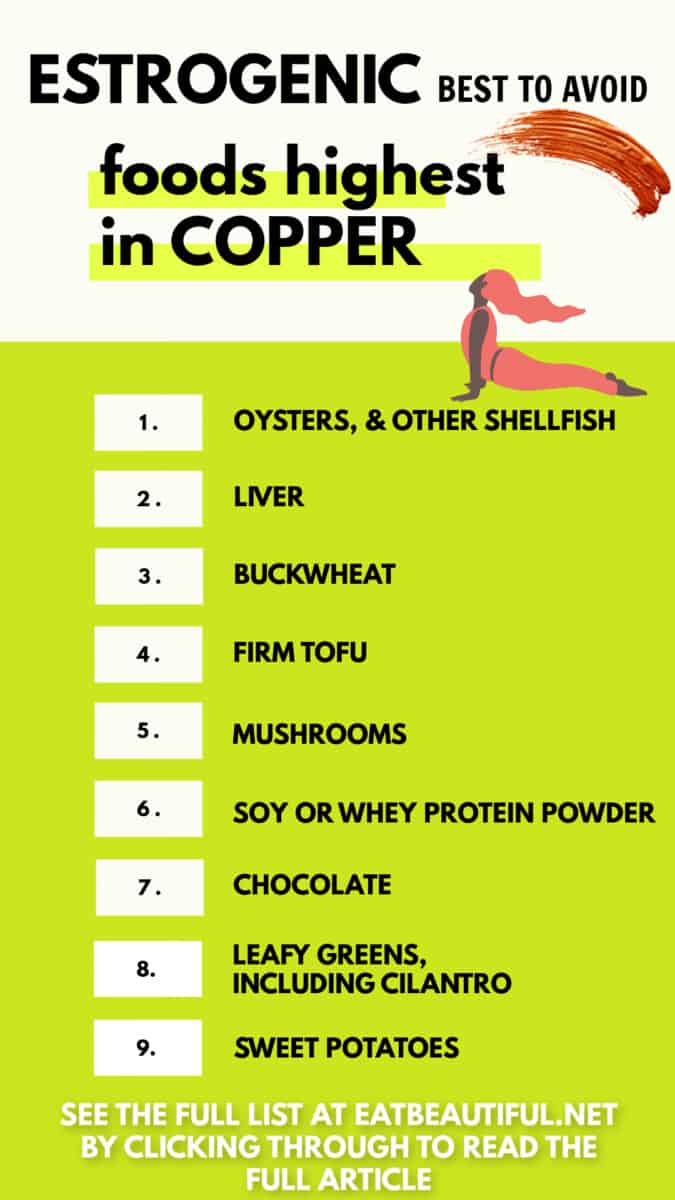 foods high in copper that are estrogenic foods list