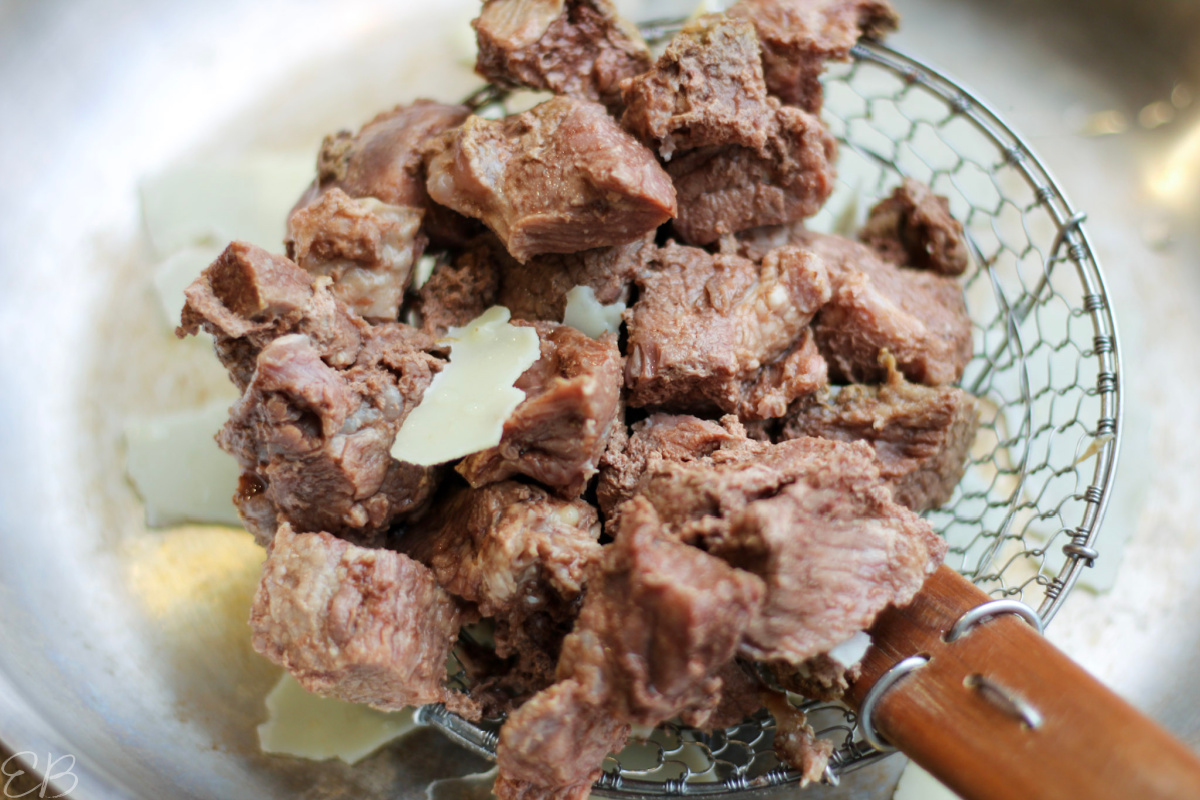 Crispy Beef from Stew Meat (Tender Meat from Tough or Chewy Meat) for