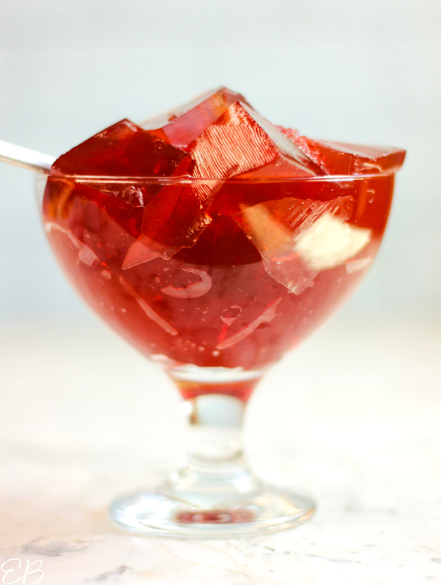 cranberry apple juice made into jello with gelatin