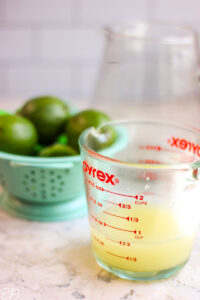 fresh lime juice measured