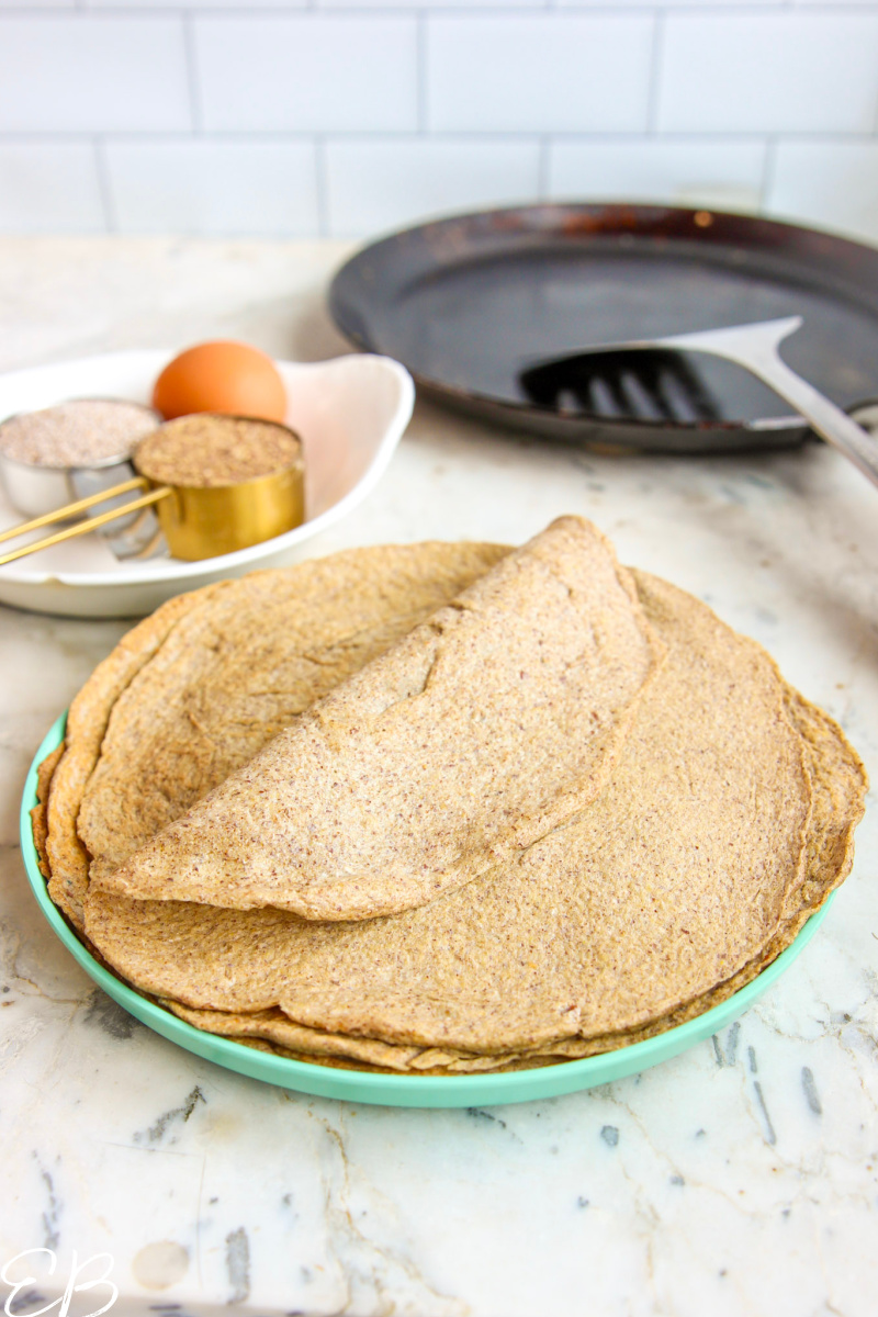 chia flax tortillas on plate