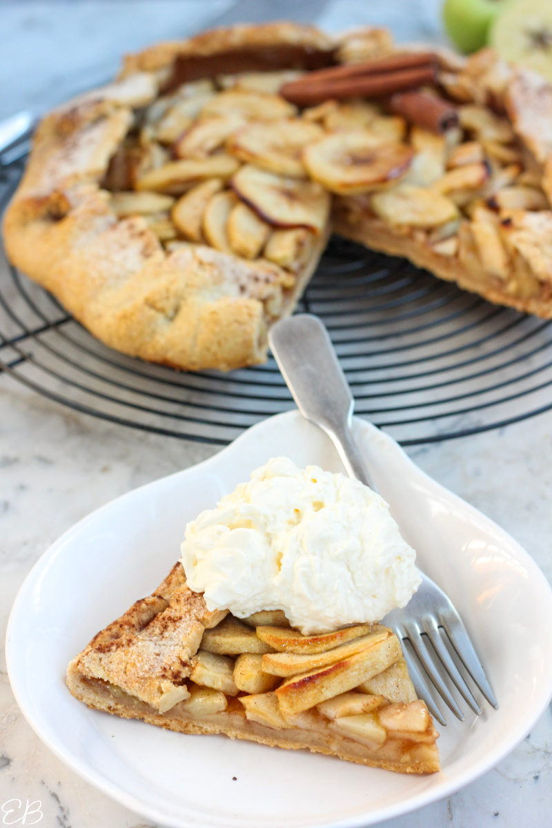single piece of paleo apple galette served