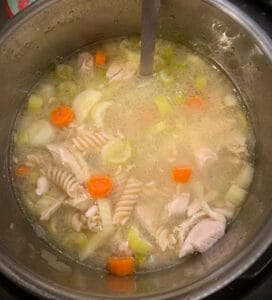 finished IP chicken noodle soup