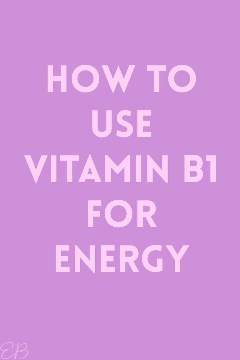 How to Take Vitamin B1 for Energy (with my story histamine intolerance, low body temp) Eat