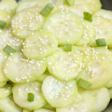 japanese cucumber salad served in black dish
