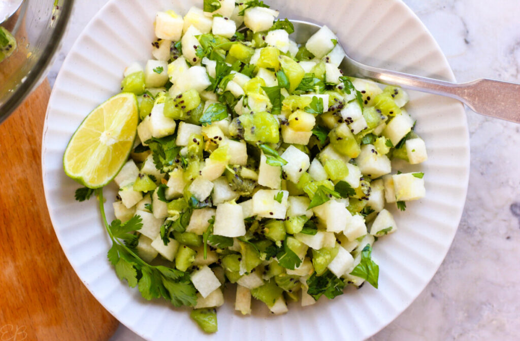 GingerLime Salsa with Kiwi and Jicama (nightshadefree, AIP, Paleo) Eat Beautiful