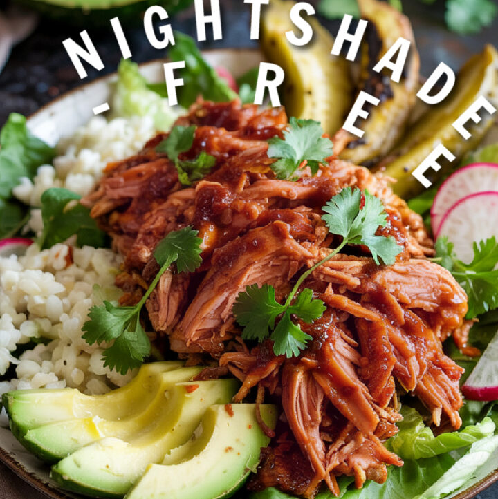 BBQ Chicken Salad Bowl that's paleo aip and nightshade free