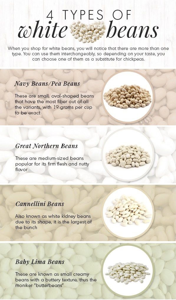 4 types of white beans chart (a suggestion for gerbil food)