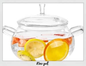 83oz Borosilicate Glass Pot with citrus in water