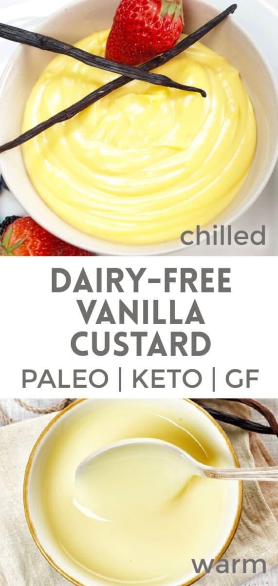 Dairy-Free Vanilla Custard (Paleo, Keto, Low Carb, Gluten-free)