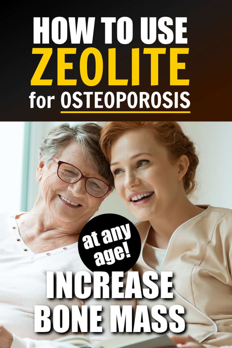 a woman and her grandmother hugging, with title overlay: How to Use Zeolite for Osteoporosis, Increase Bone Mass at Any Age